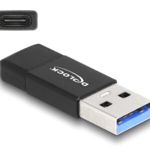 DELOCK αντάπτορας USB 3.2 Gen 2 σε USB-C 60001, 10Gbps, μαύρος