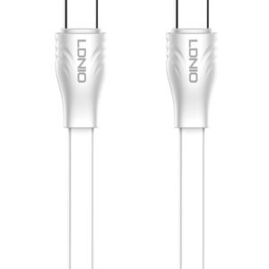 LDNIO καλώδιο USB-C σε USB-C LC132C, 65W PD, 2m, λευκό