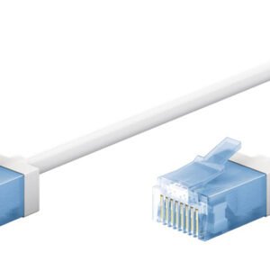 GOOBAY καλώδιο δικτύου 74301, CAT 6A U/UTP, slim, copper, 500MHz, 10m, λευκό