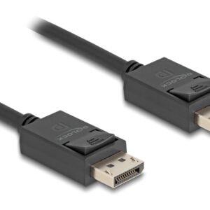DELOCK καλώδιο DisplayPort 2.1 80493 8K/60Hz 4K/120Hz 40 Gbps, 2m, μαύρο