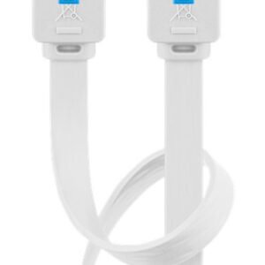 GOOBAY καλώδιο δικτύου 96391, CAT 6A U/UTP, flat, 500MHz, copper, 20m, λευκό