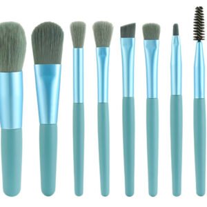 ROXXANI σετ πινέλων μακιγιάζ BTHU-0015, μπλε, 8τμχ