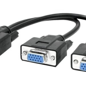 POWERTECH VGA splitter CAB-G014, 2 σε 1, HD, 0.2m, μαύρο