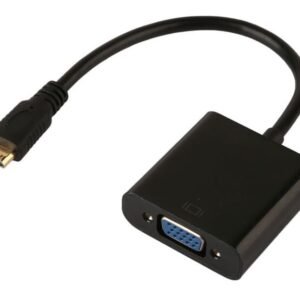 POWERTECH αντάπτορας mini HDMI σε VGA CAB-H031, 0.20m, μαύρος