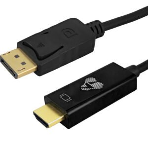 POWERTECH καλώδιο DisplayPort σε HDMI CAB-H184, 4K/30Hz, 21.6 Gbps, 2m, μαύρο