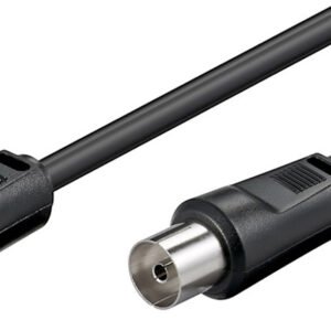 POWERTECH καλώδιο κεραίας RF αρσενικό - RF θηλυκό CAB-V006, μαύρο, 5m
