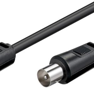 POWERTECH καλώδιο κεραίας RF αρσενικό - RF αρσενικό CAB-V007, μαύρο, 1.5m