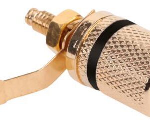 Βύσμα μπανάνα GNI0206A, θηλυκό, επιχρυσωμένο, μαύρο