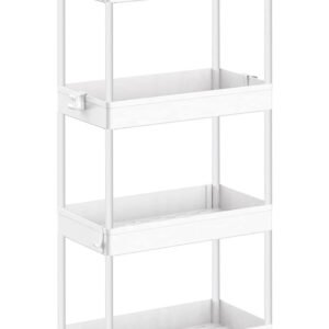 HOME USE τρόλει κουζίνας HUH-0163, 4 θέσεων, 40x21.5x91.5cm, λευκό