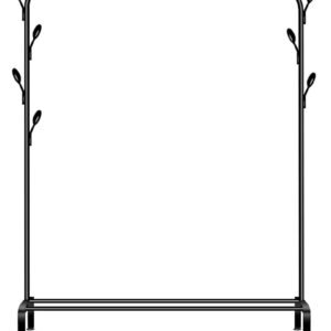 HOME USE κρεμάστρα δαπέδου HUH-0179, μεταλλική, 110x40x150cm, μαύρη