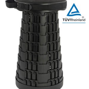 POWERTECH πτυσσόμενο καρεκλάκι HUH-0235 με μαξιλάρι, αντοχή έως 250kg, 25.5x45cm, μαύρο