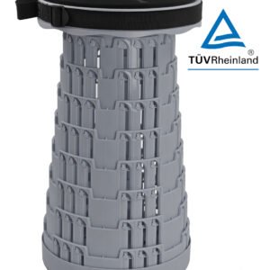 POWERTECH πτυσσόμενο καρεκλάκι HUH-0236 με μαξιλάρι, αντοχή έως 250kg, 25.5x45cm, γκρι