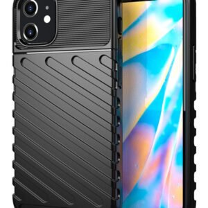 POWERTECH Θήκη Carbon MOB-1558 για  iPhone 12 min, μαύρη
