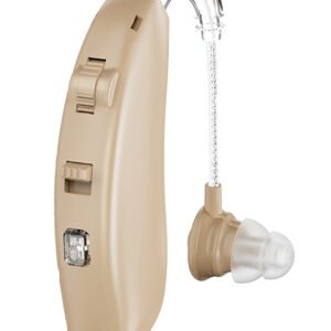 POWERTECH ακουστικό βαρηκοΐας PT-1095 με θήκη, επαναφορτιζόμενο, μπεζ