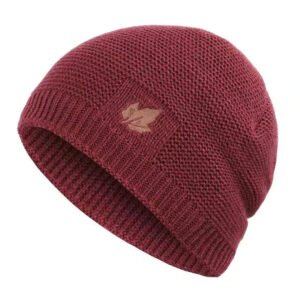 Πλεκτός σκούφος beanie SHO-0006, unisex, μπορντό