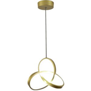 POWERTECH LED φωτιστικό οροφής HLL-0122, 15W, 4000K, Φ22cm x 1m, χρυσό