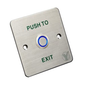 YLI ELECTRONIC χωνευτό μπουτόν PBK-814C με LED, 86 x 86mm, 3Α, ασημί