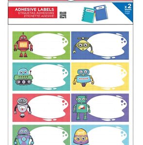 MP αυτοκόλλητες ετικέτες τετραδίων PN125-80, 65x32mm, 8 σχέδια, 16τμχ