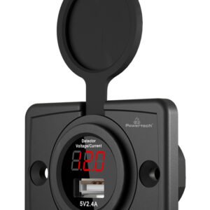 POWERTECH πρίζα USB για σκάφη & οχήματα PTL-006 με οθόνη, 12W, IP65